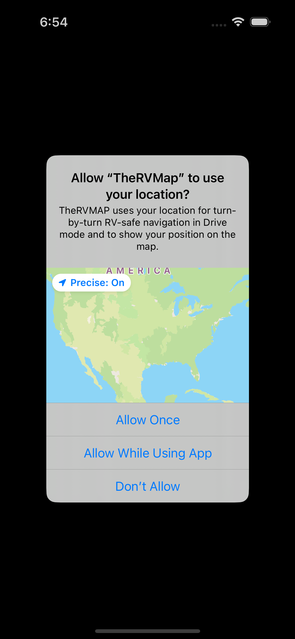 Drive mode location permission prompt (phone)